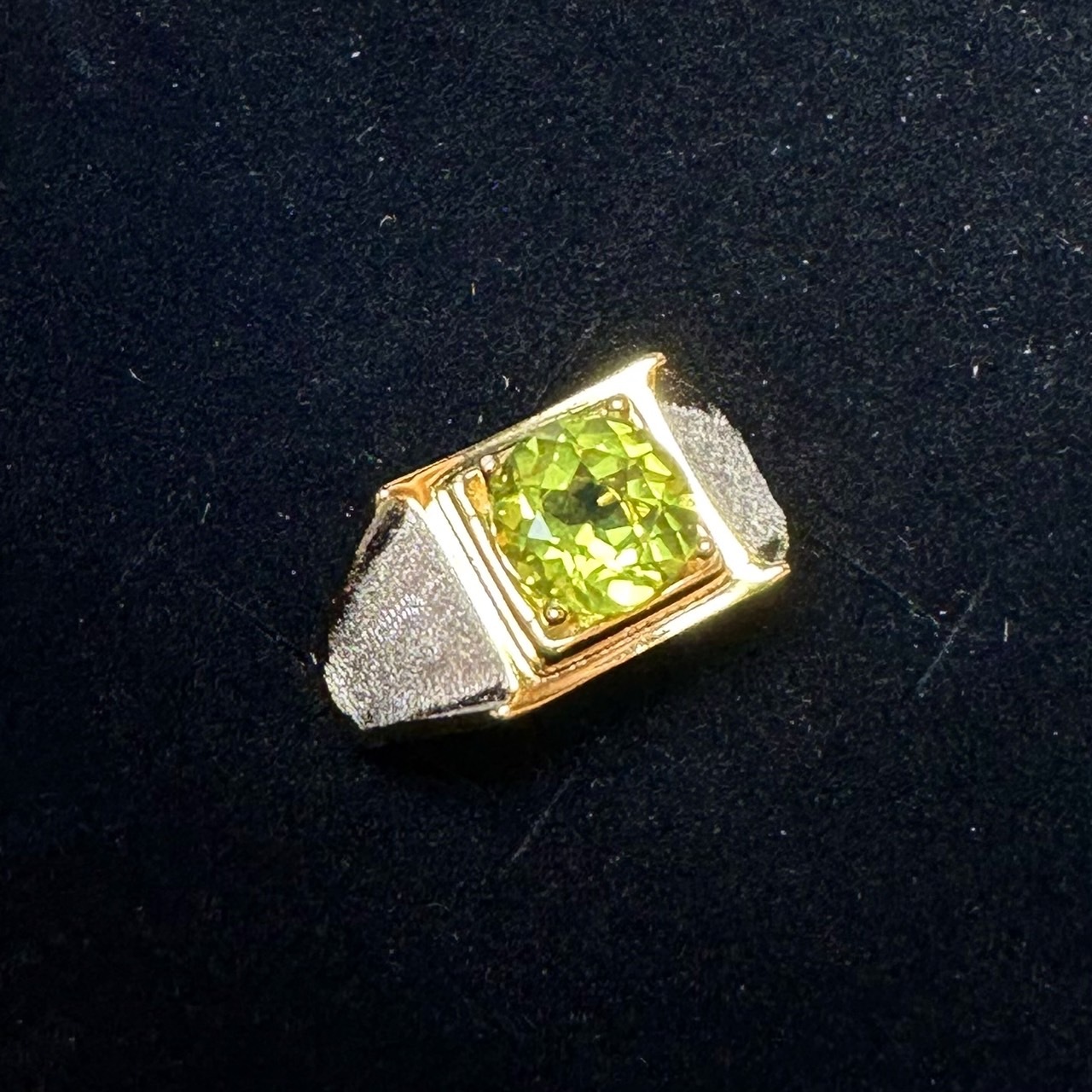 925銀橄欖石男戒