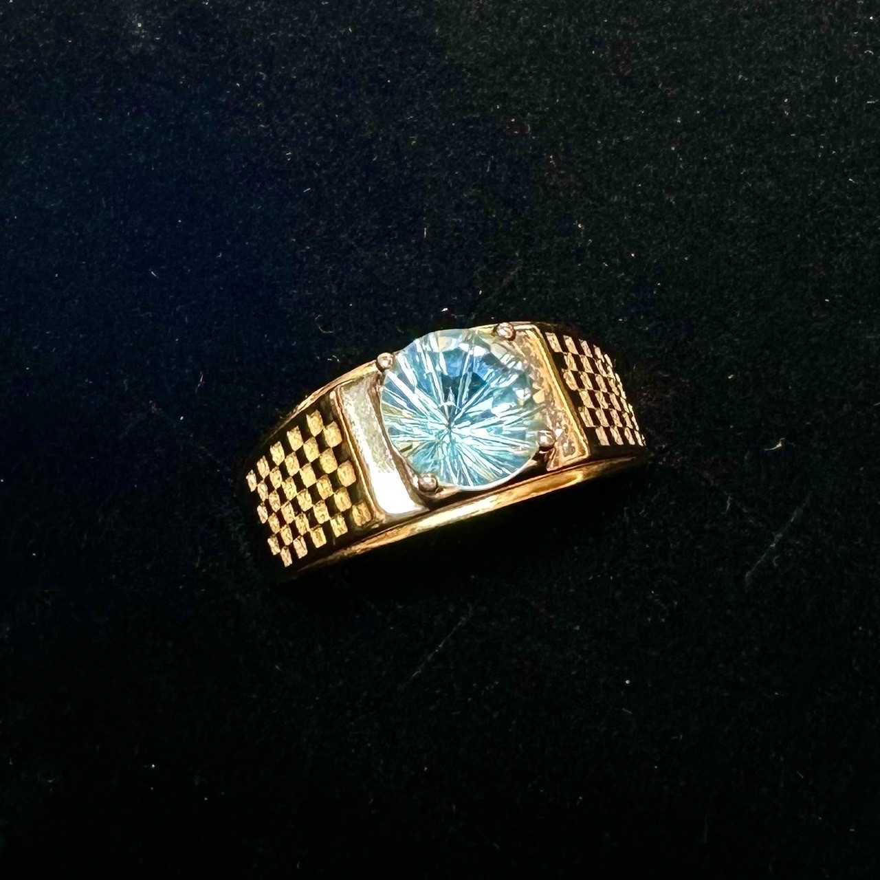 925銀托帕石男戒