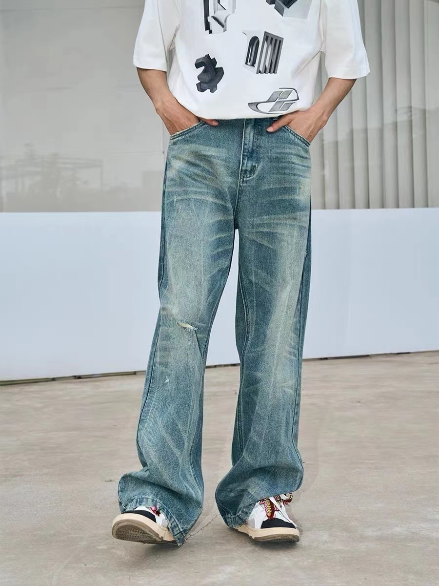 Harsh and Cruel 23SS cleanfit水洗藍復古A型直筒牛仔褲 HZ232140289