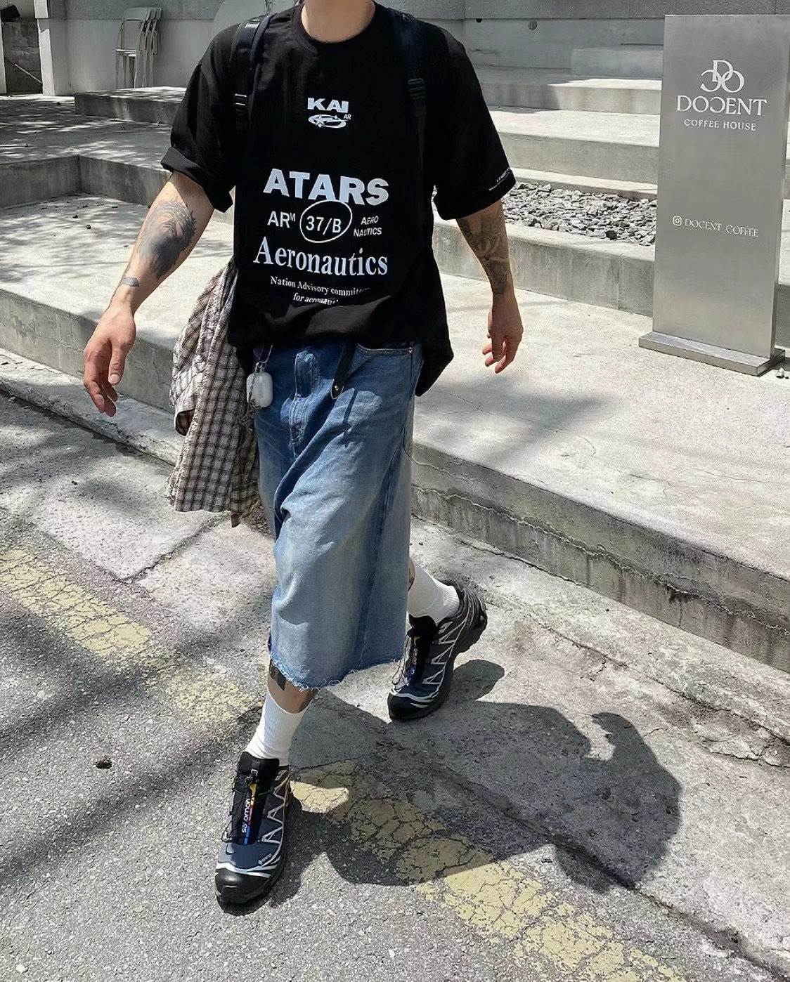 🇰🇷韓國 刷色 破壞 單寧 牛仔短褲 五分褲