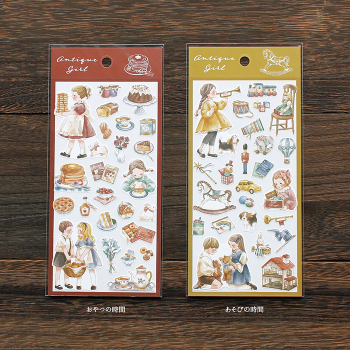 古典女孩系列 手帳貼紙（四款） ｜日本Mind Wave