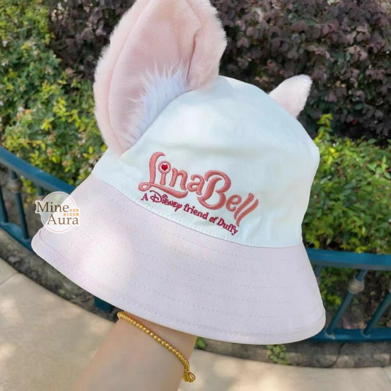 玲娜貝兒 Lina bell 立體耳朵 蝴蝶結 造型 漁夫帽 帽子 -上海迪士尼樂園