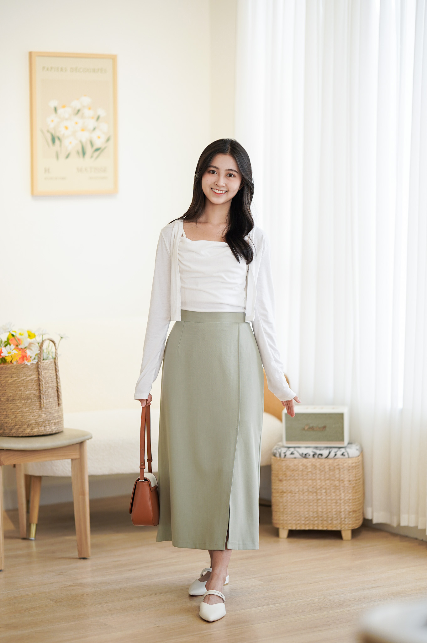SK335 Soothing Pastel Long Skirt