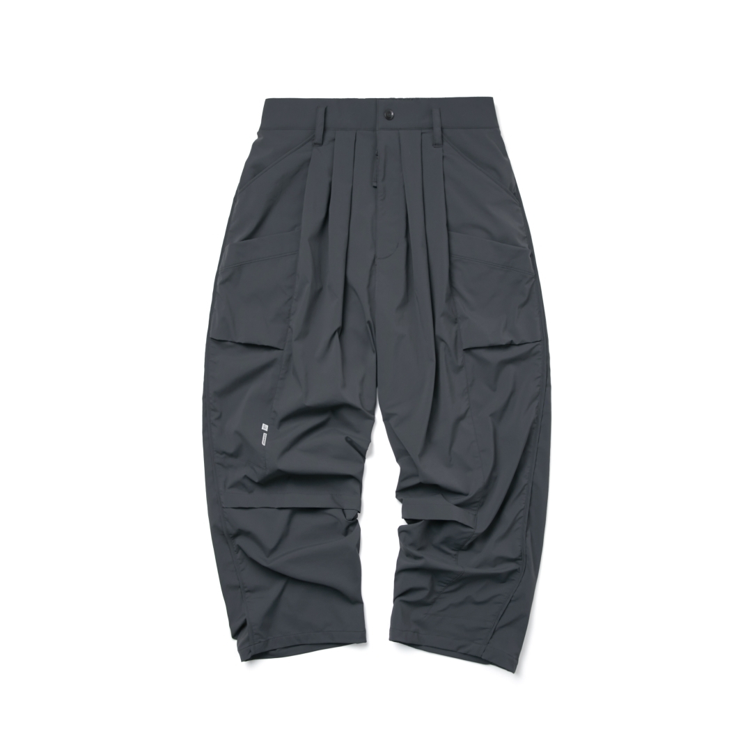 BY-P01” 3D Pleated Utility Trousers by GOOPiMADE - Gra