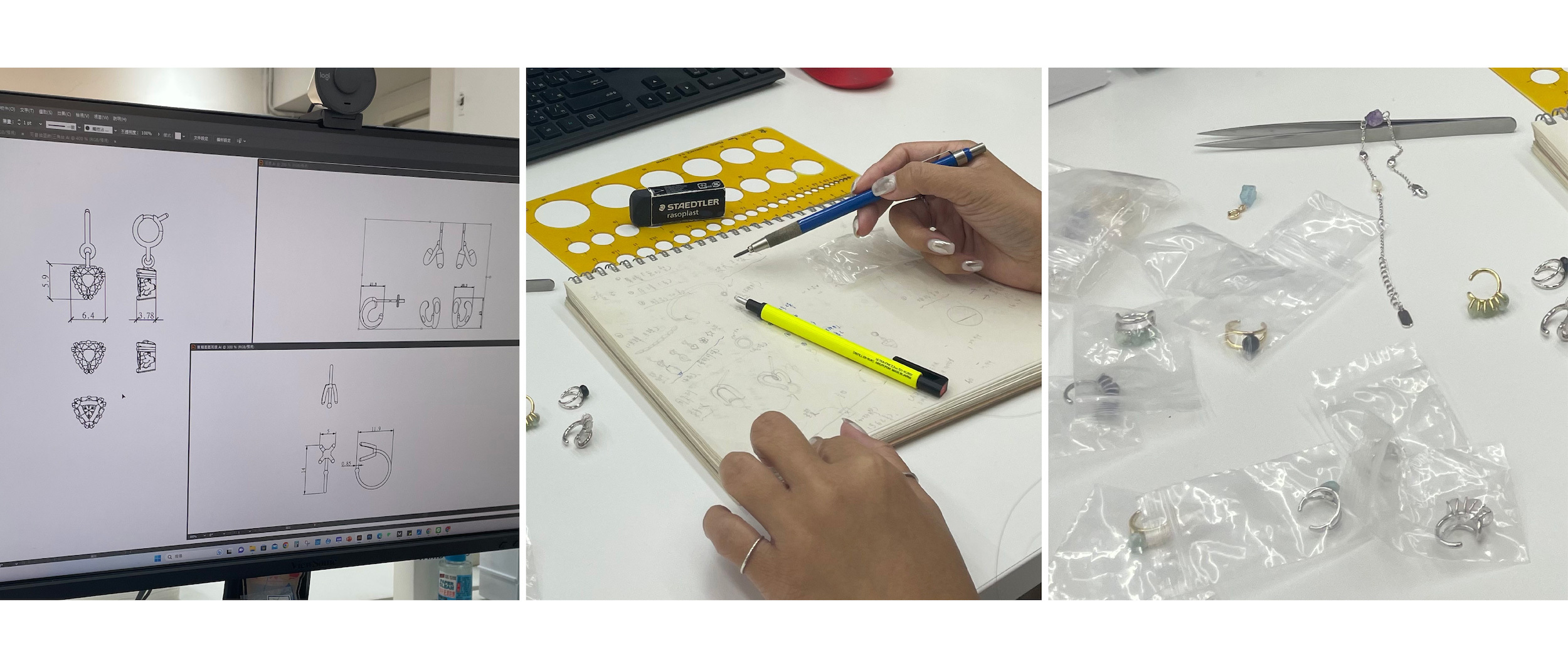 保有礦石最初的樣貌，與金屬結合，誕生了獨一無二的礦石飾品，BONNY&READ台灣品牌設計。