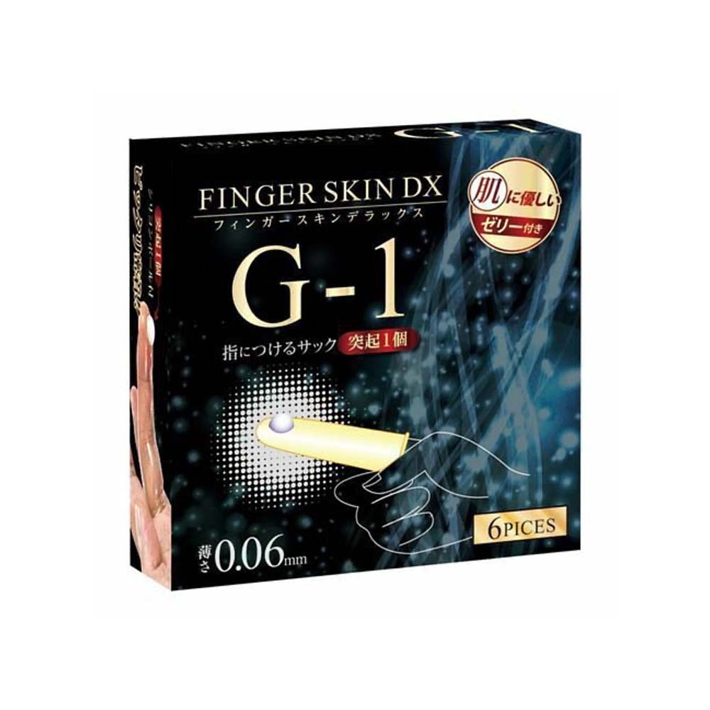 日本KissMeLove Finger Skin DX G-1 G點矽膠球指險套（6片裝）