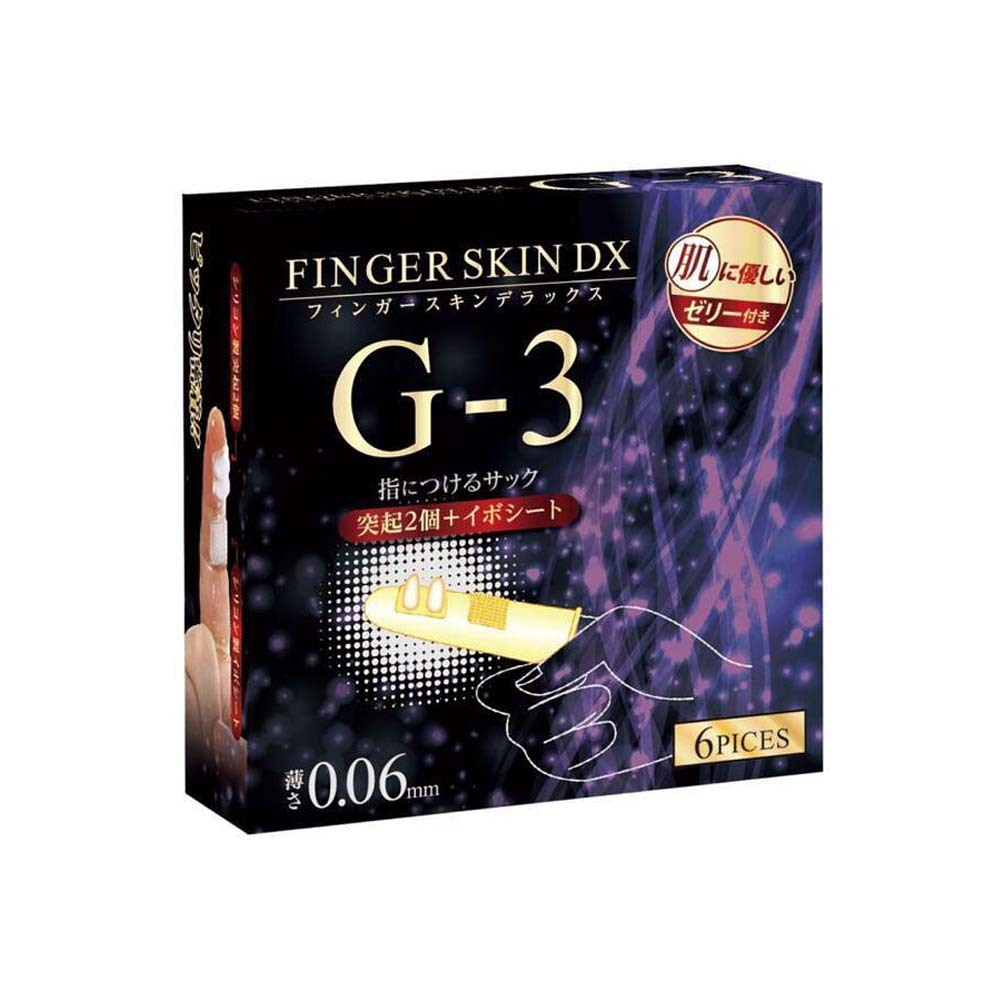 日本KissMeLove Finger Skin DX G-3 三段刺激指險套（6片裝）
