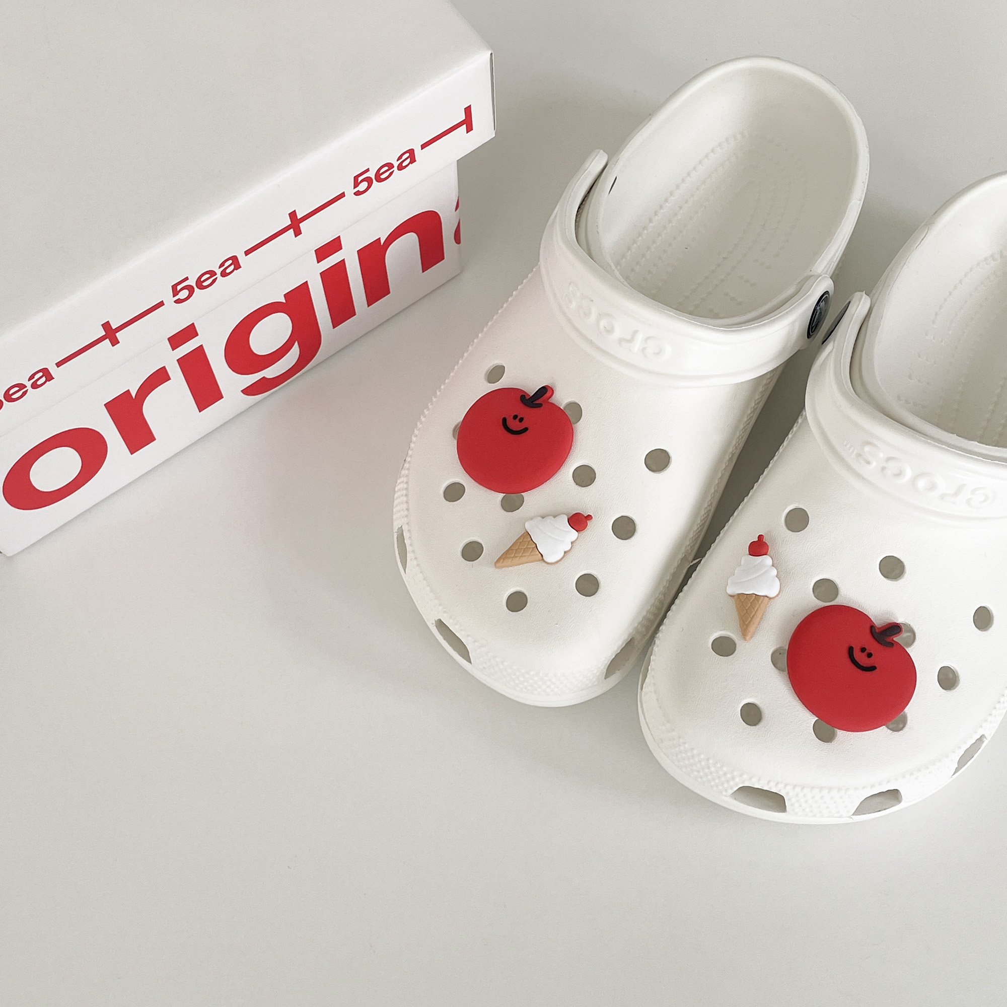 新款 Second Morning 洞洞鞋鞋扣 檸檬 地瓜 蘋果 造型 CROCS 洞洞鞋 韓國文創 / 現貨