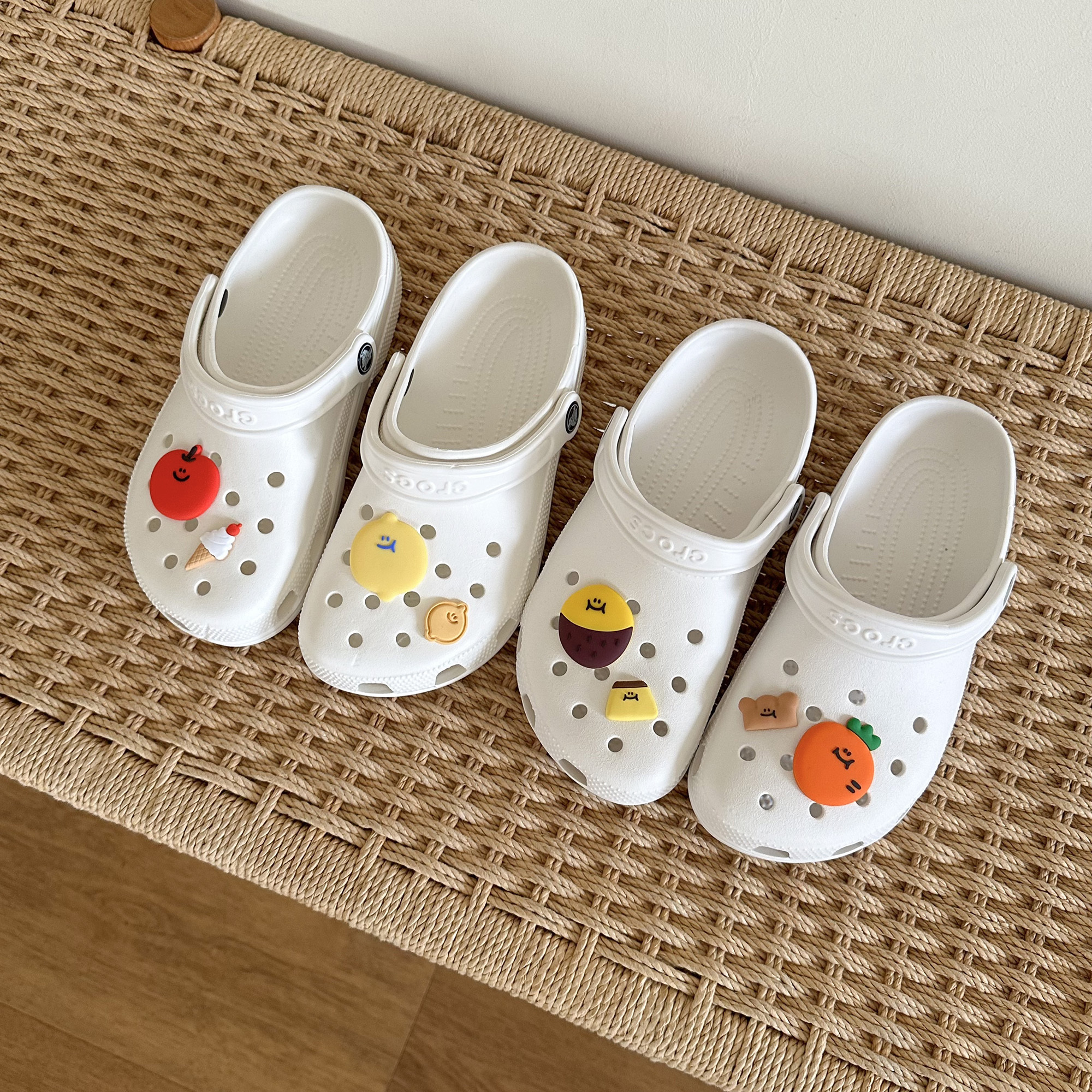 新款 Second Morning 洞洞鞋鞋扣 檸檬 地瓜 蘋果 造型 CROCS 洞洞鞋 韓國文創 / 現貨
