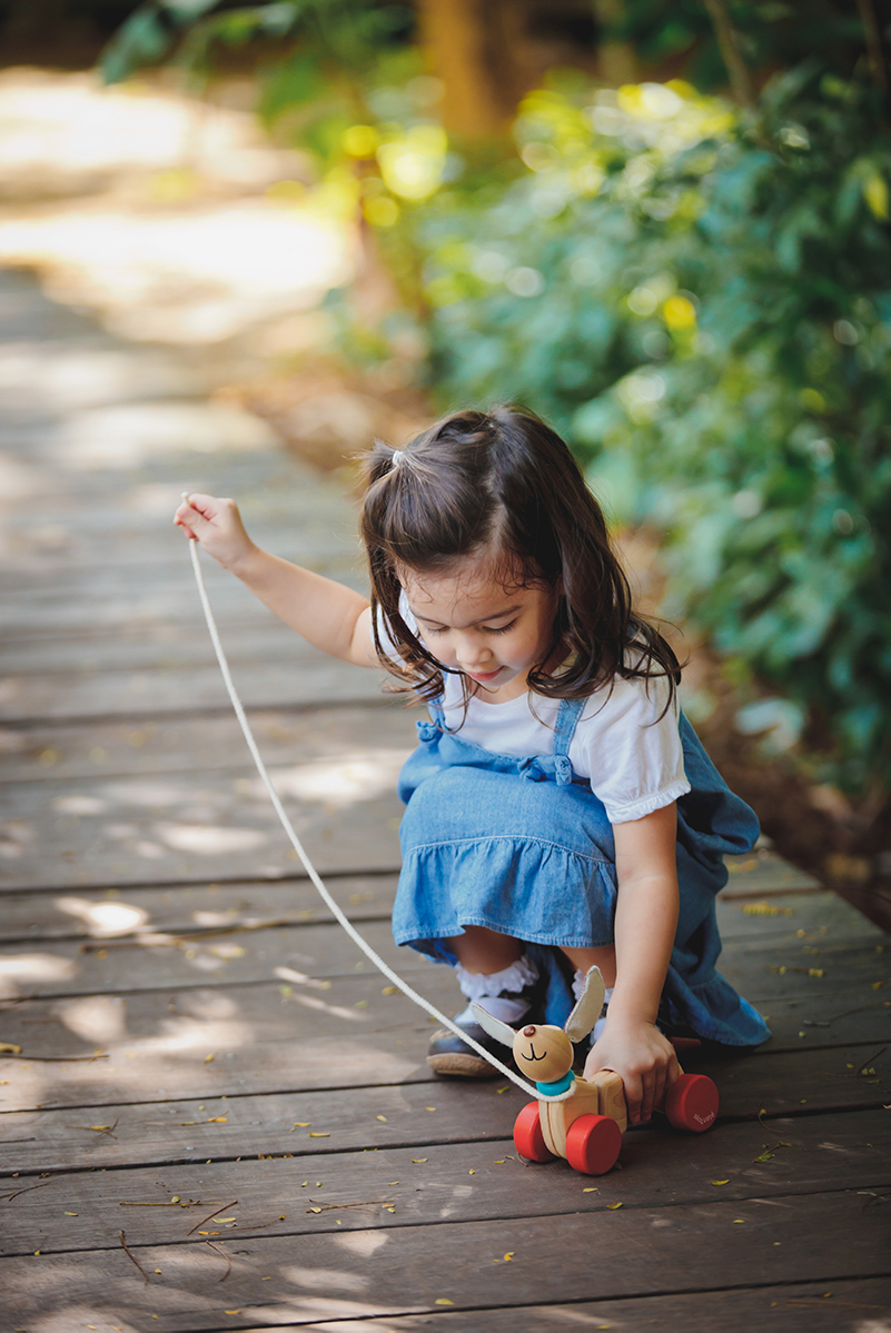 PlanToys 歡樂臘腸狗拉車