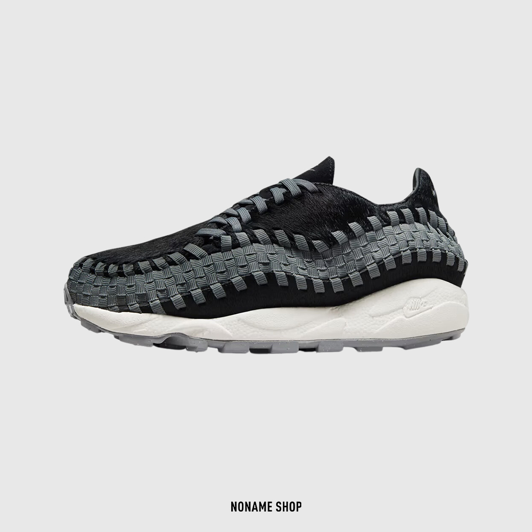 NIKE AIR Footscape Woven 編織復古慢跑休閒鞋煙灰黑(女款)