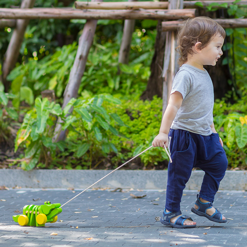 PlanToys 舞動鱷魚拉車