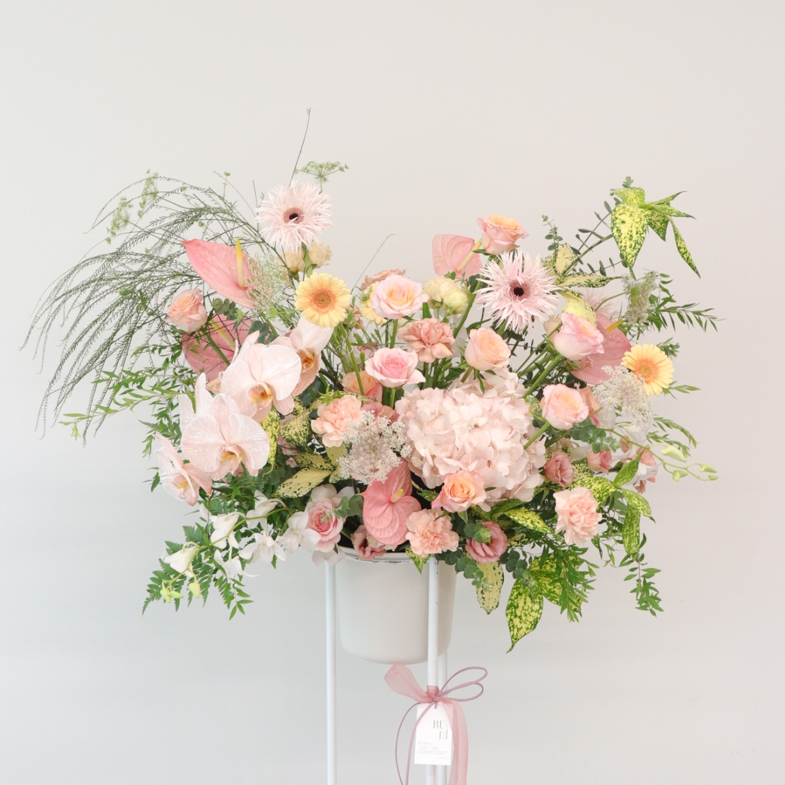 RUNI Flowers-高架花籃 粉色系