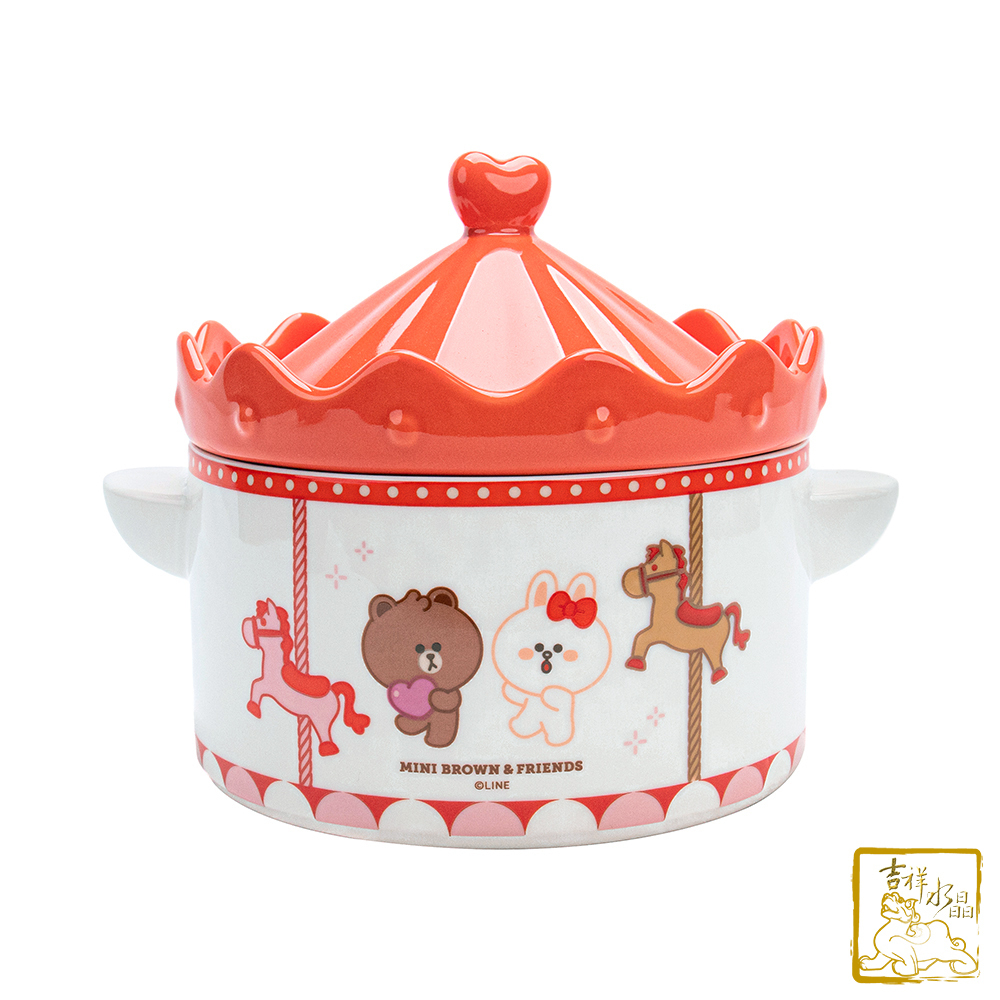 白水晶旋轉木馬陶瓷消磁盒 700g 超大容量!