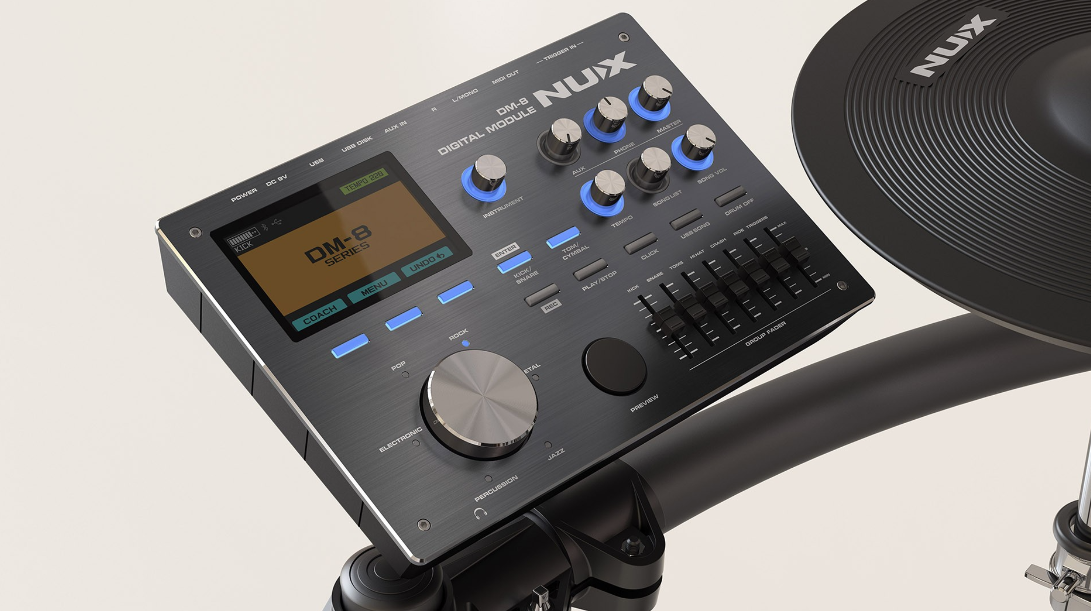 NUX NUX DM-8 旗艦級 全網狀鼓面 電子鼓 第 4 張圖片｜三峽鼓 / 打擊