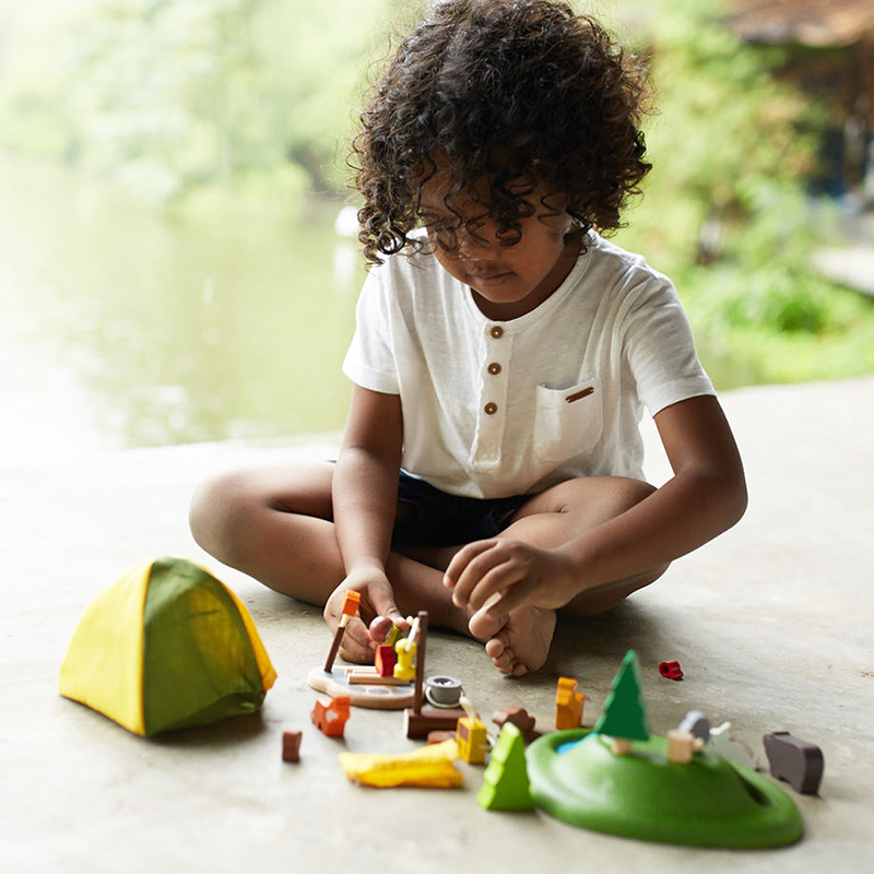 PlanToys 木質娃娃屋-露營趣