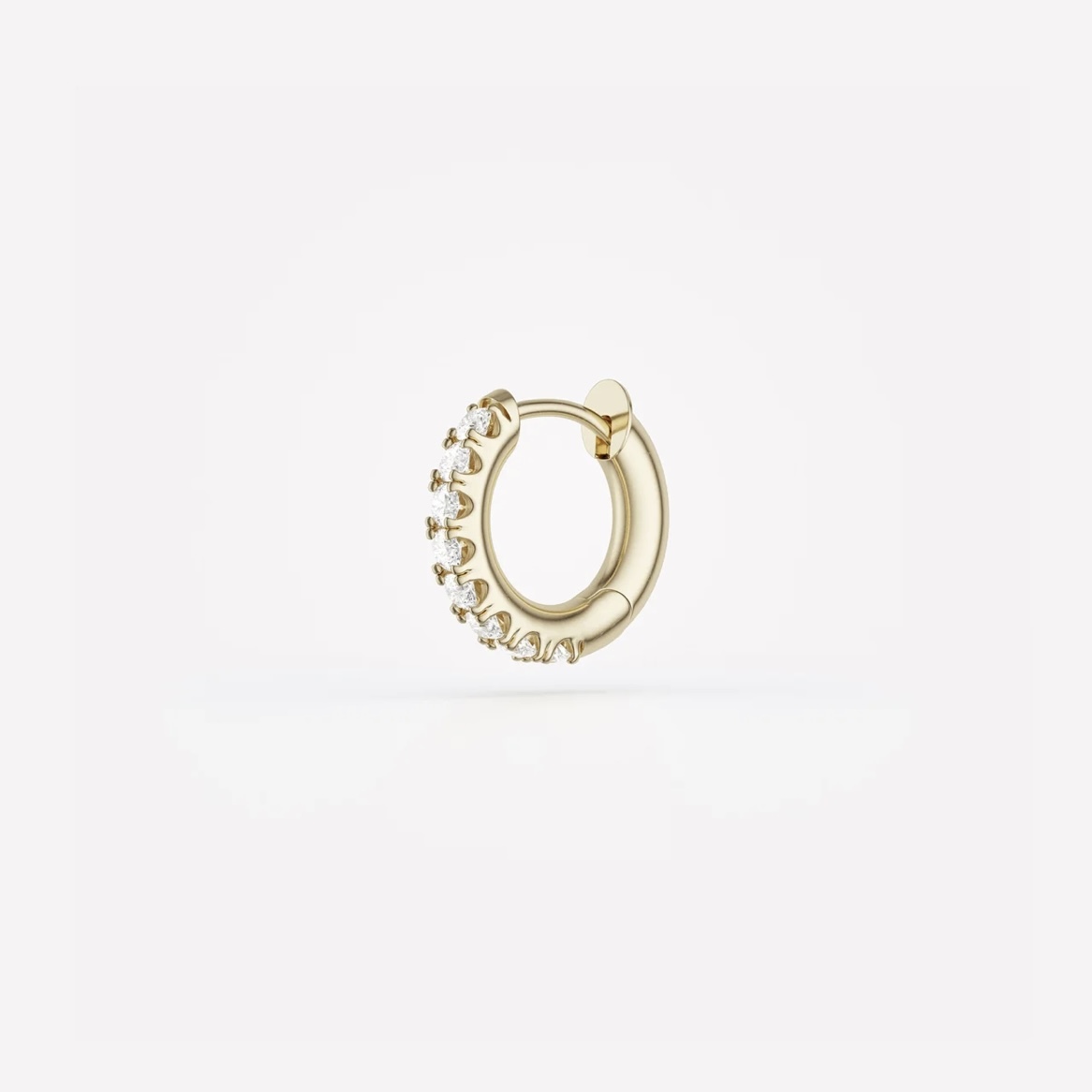 Mini Micro Hoop Pavé YG | Single
