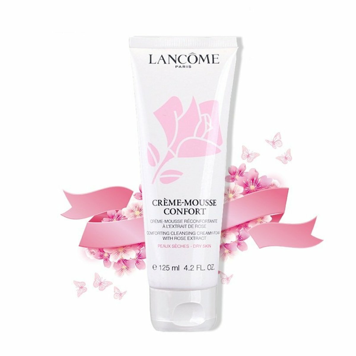 LANCÔME Comforting Cleansing Creamy-Foam With Rose Extract 125ml (For Dry Skin)