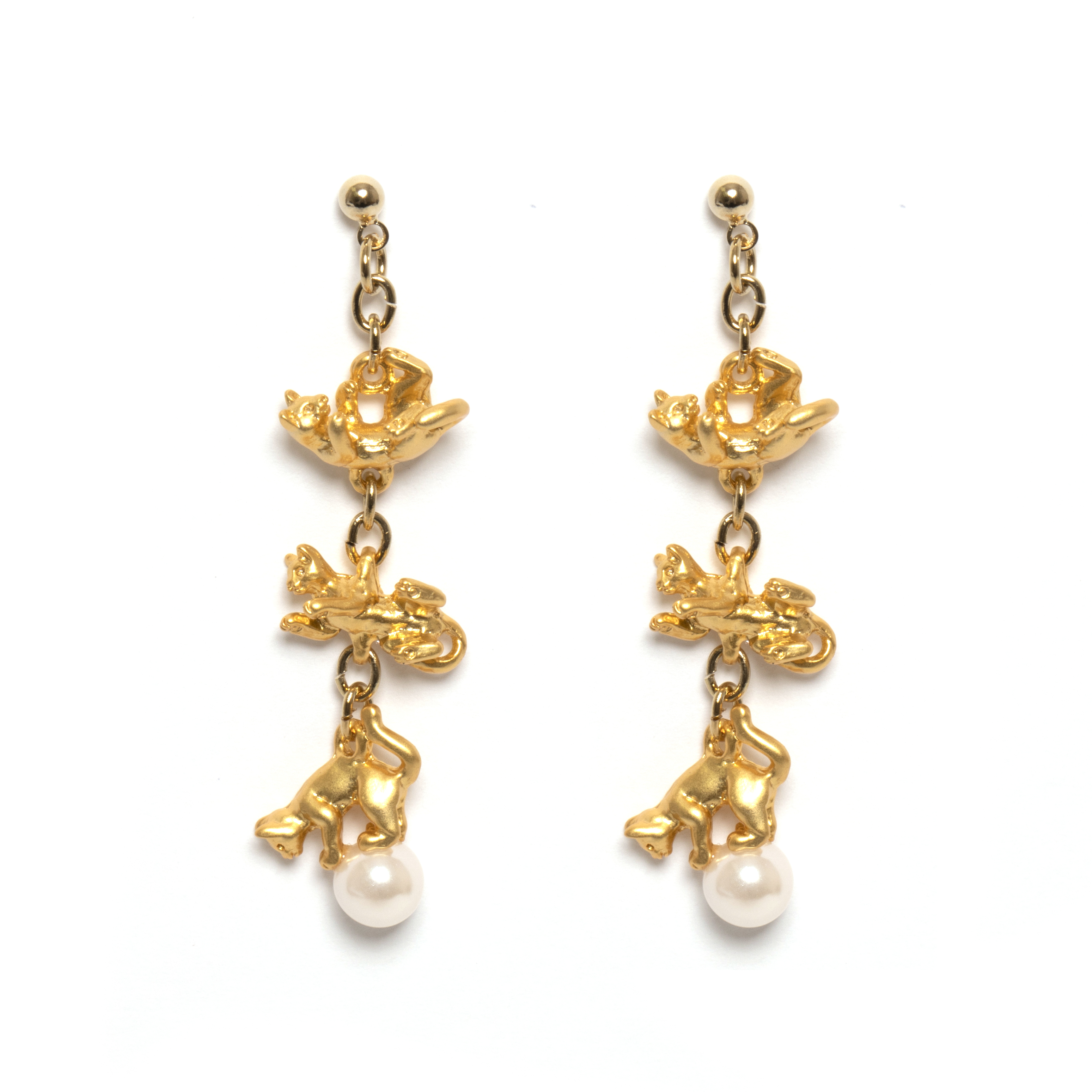 排隊隊貓咪耳環/頸鏈