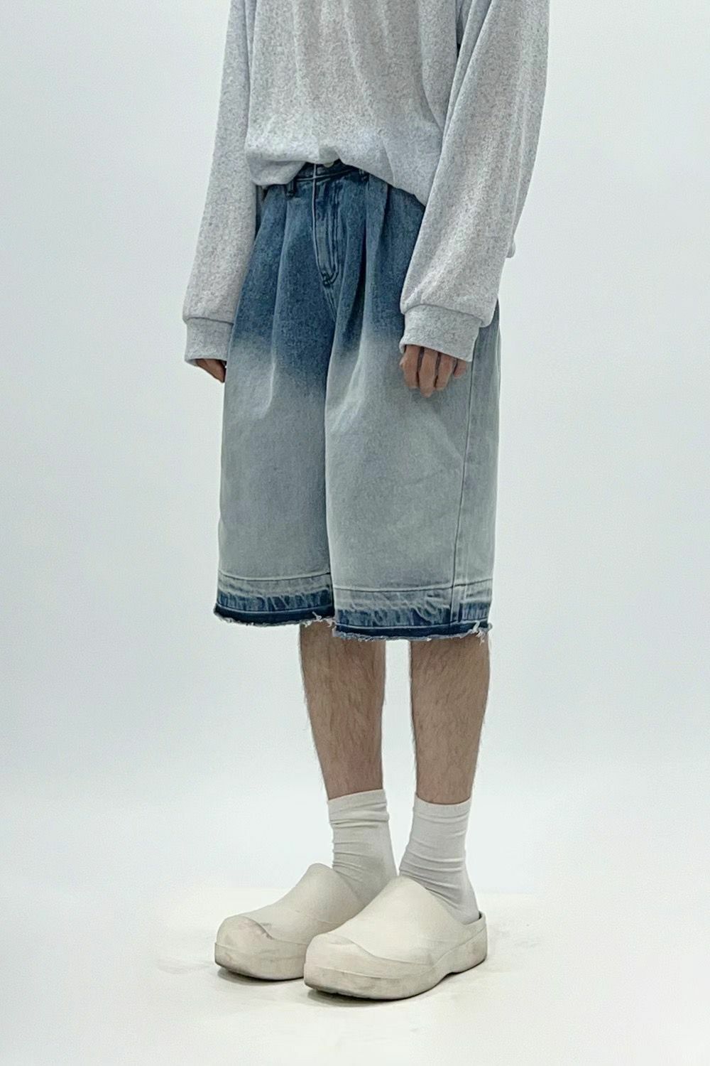 洗水漸變牛仔短褲 OWN-006P