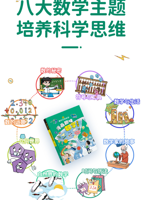 儿童趣味百科漫画趣味数学启蒙书（精装）