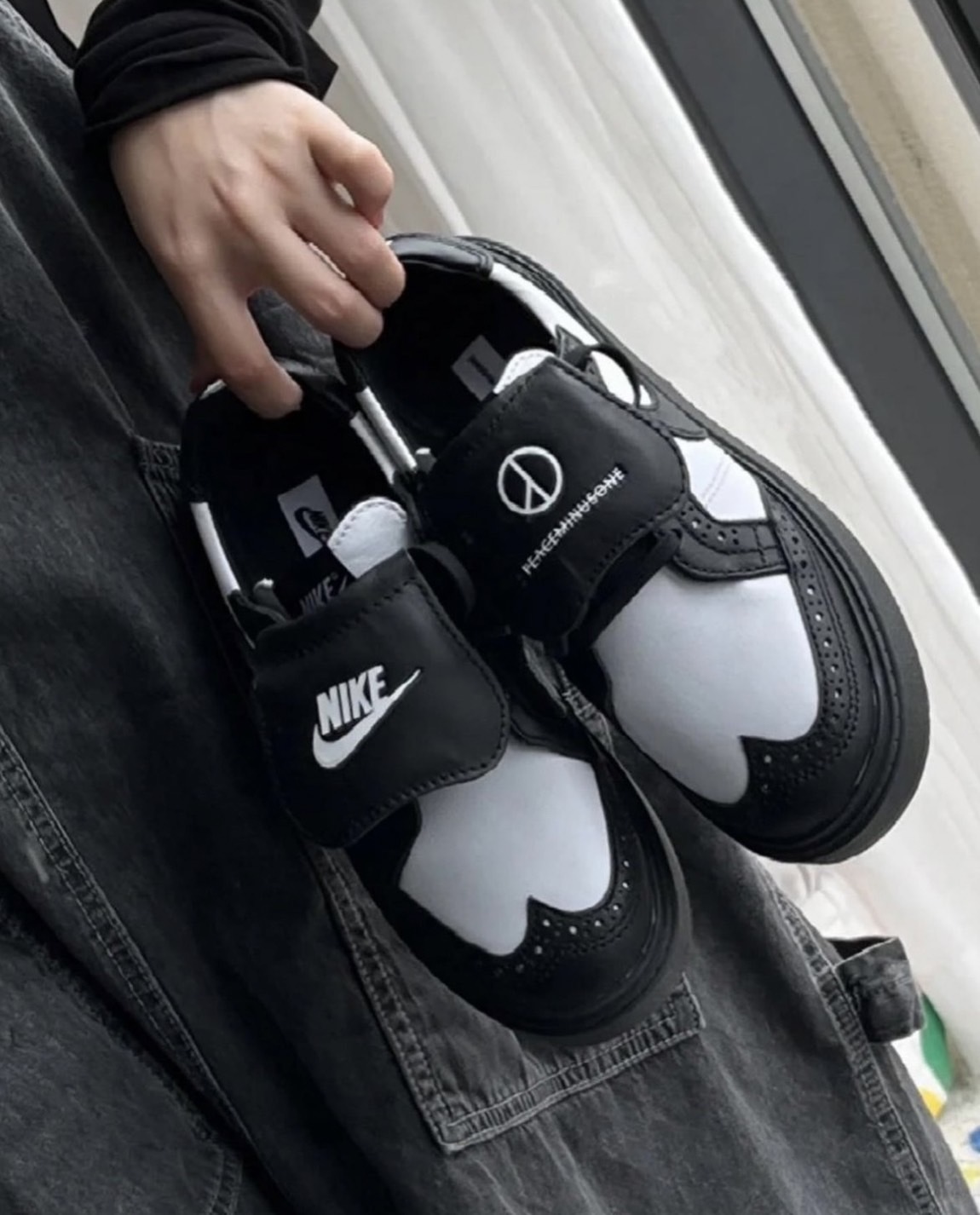 Nike Kwondo 1 x PEACEMINUSONE 黑白熊貓 小雛菊 牛津鞋 GD 權志龍 DH2482-101/預購