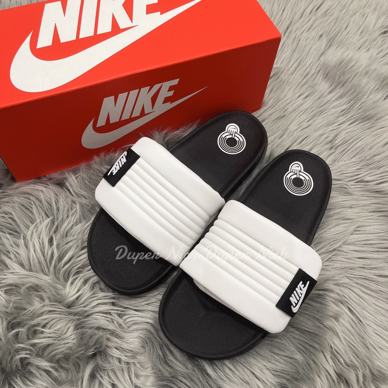 NIKE OFFCOURT ADJUST 白 輕便 軟Q底 麵包拖 海綿內裡 運動拖鞋