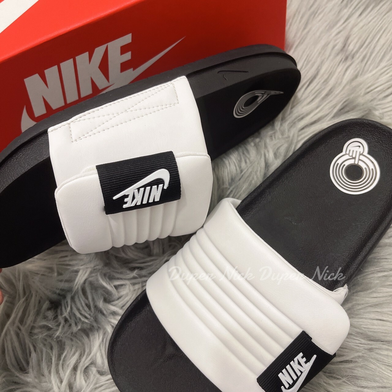 NIKE OFFCOURT ADJUST 白 輕便 軟Q底 麵包拖 海綿內裡 運動拖鞋