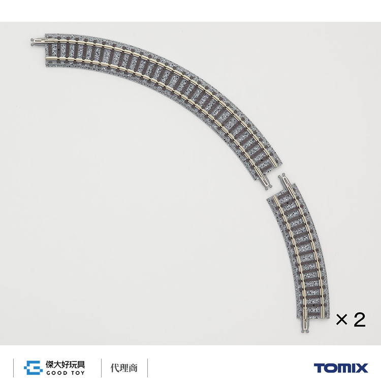 TOMIX 1112 彎軌 Mini C140(F) (30ﾟ 60ﾟ 各2入) 木枕