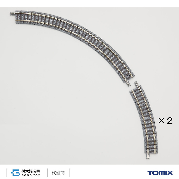 TOMIX 1113 彎軌 Mini C177(F) (30ﾟ60ﾟ各2入) 木枕