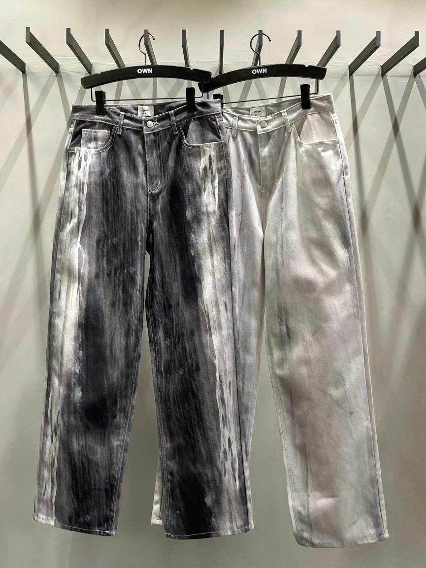 混色鬆身牛仔褲 OWN-005P