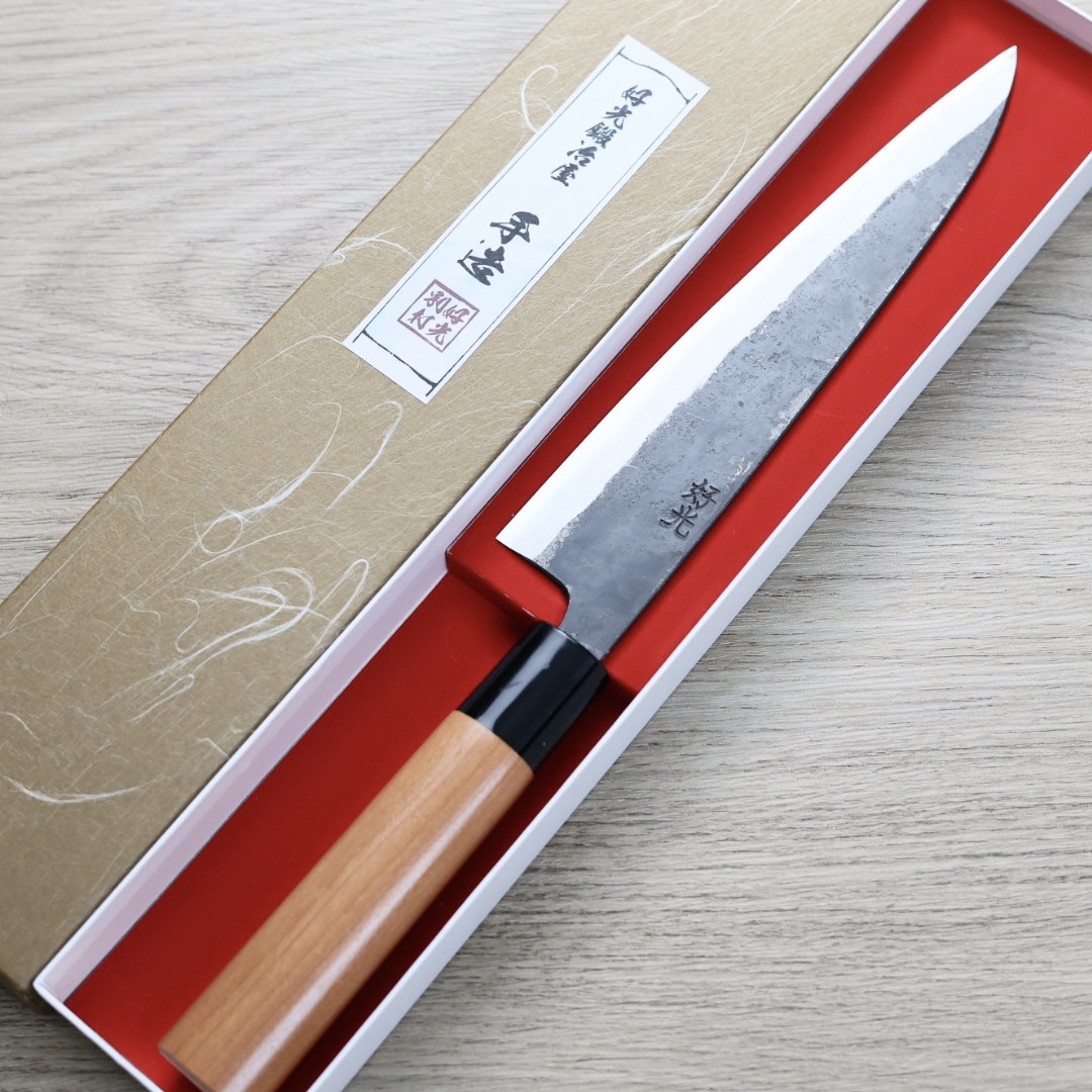 好光 牛刀 180mm 白紙鋼 黑打 櫻桃木柄