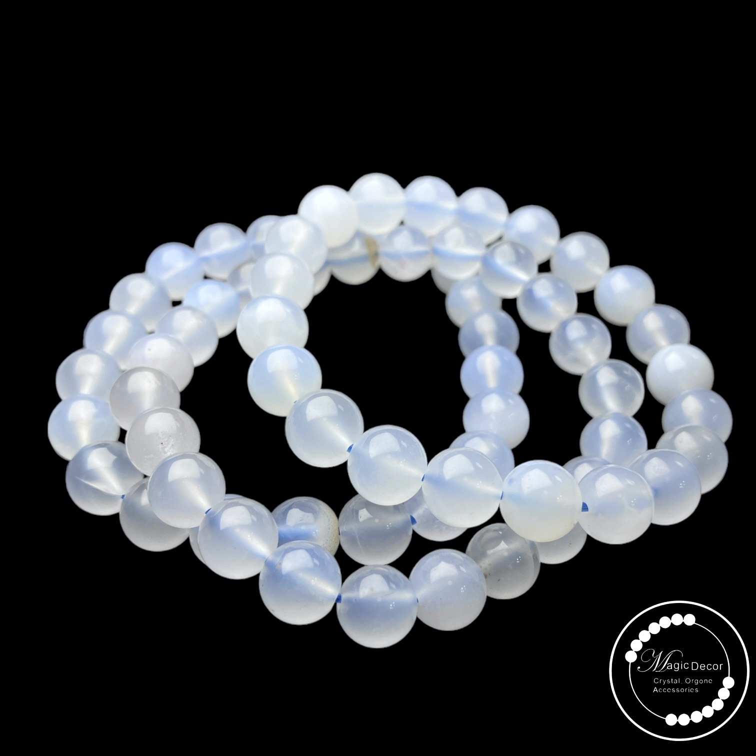 260411 - C60 8mm+秘魯高冰藍玉髓手串