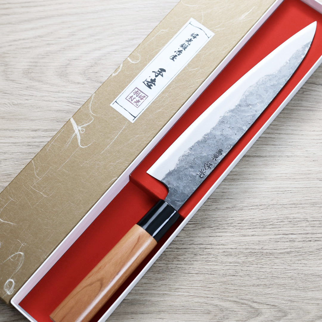 好光 牛刀 210mm 白紙鋼 黑打 櫻桃木柄