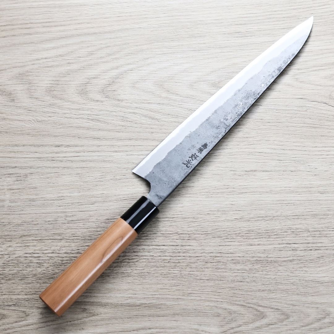 好光 牛刀 240mm 白紙鋼 黑打 櫻桃木柄