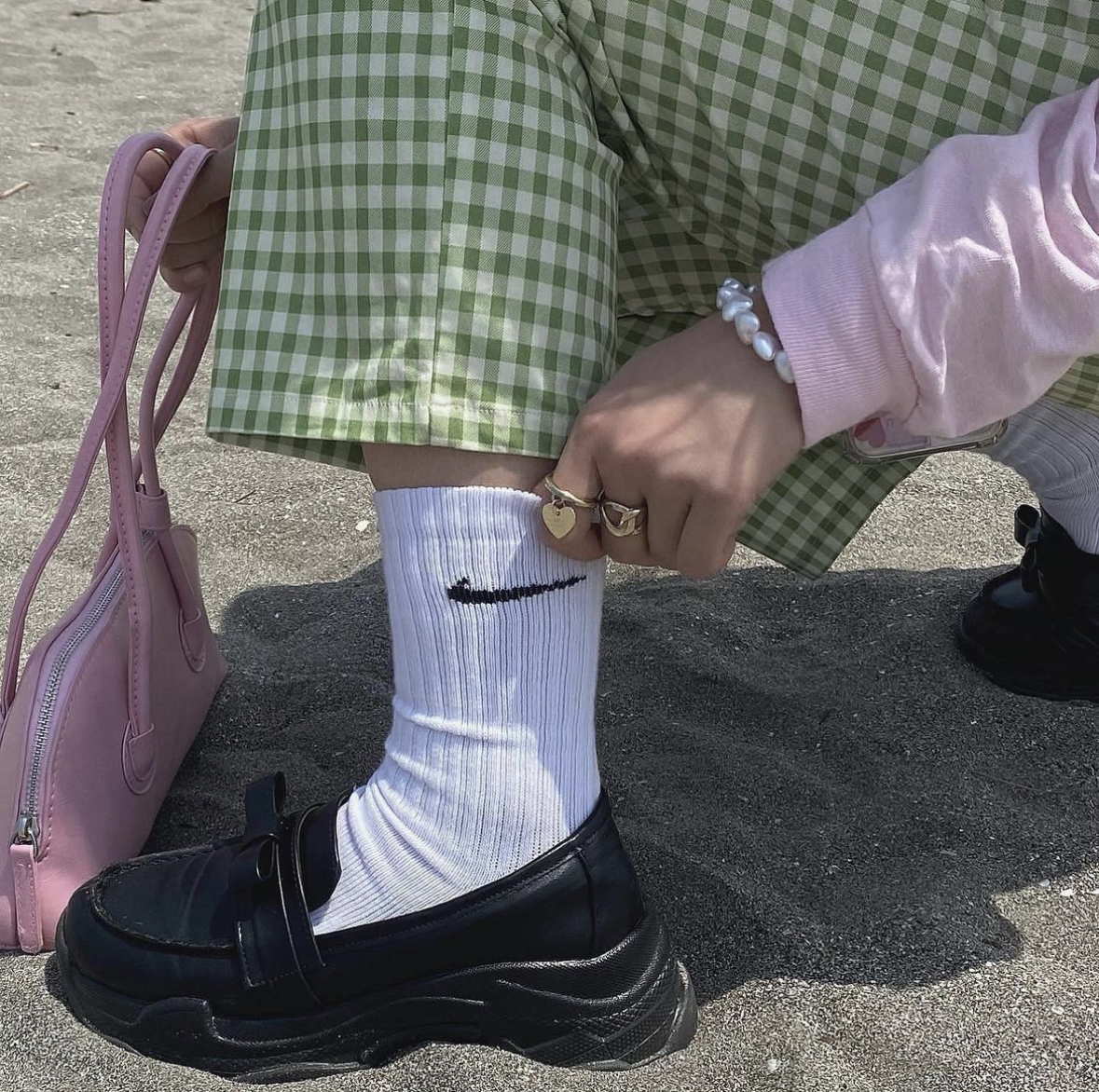 Nike 襪子 小勾勾 小腿襪 全白 Everyday Crew Socks 薄款 基本款 3雙 白襪 SX7676-100 (購物車加購比較便宜) / 現貨