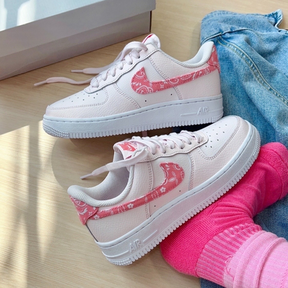 Nike Air Force 1 Low "Pink Paisley" 變形蟲 粉色 女鞋 FD1448-664