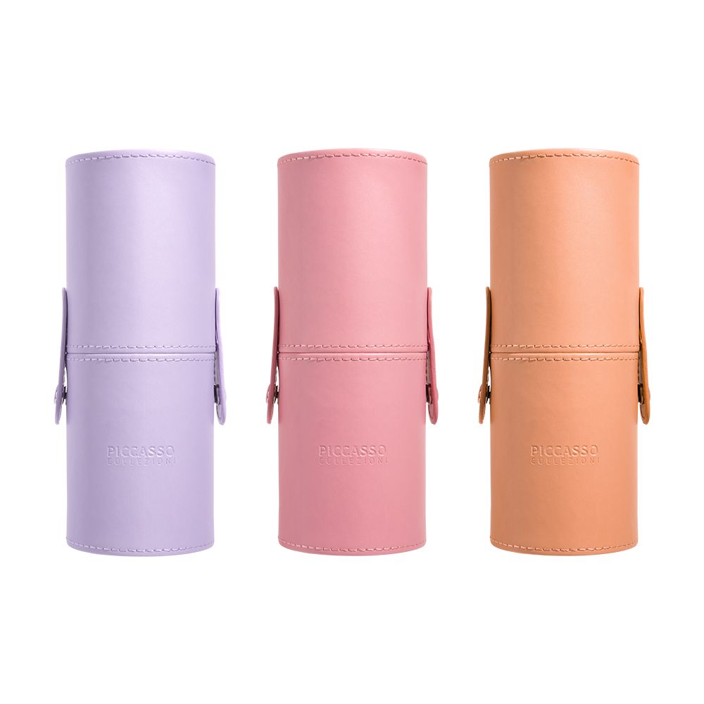 PICCASSO Collezioni Leather Cylinder Brush Case