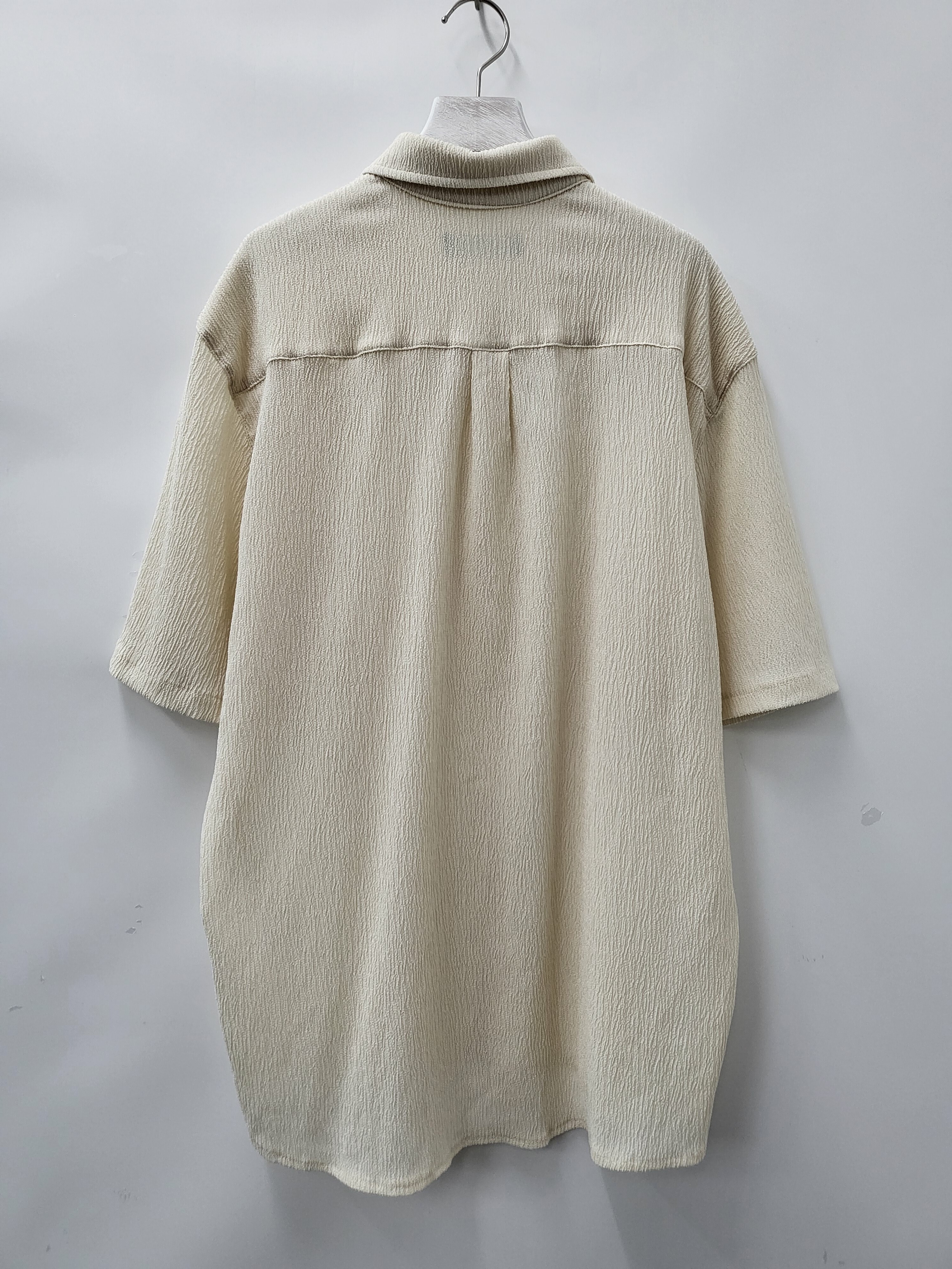 淨色暗直紋短袖恤衫 S2140