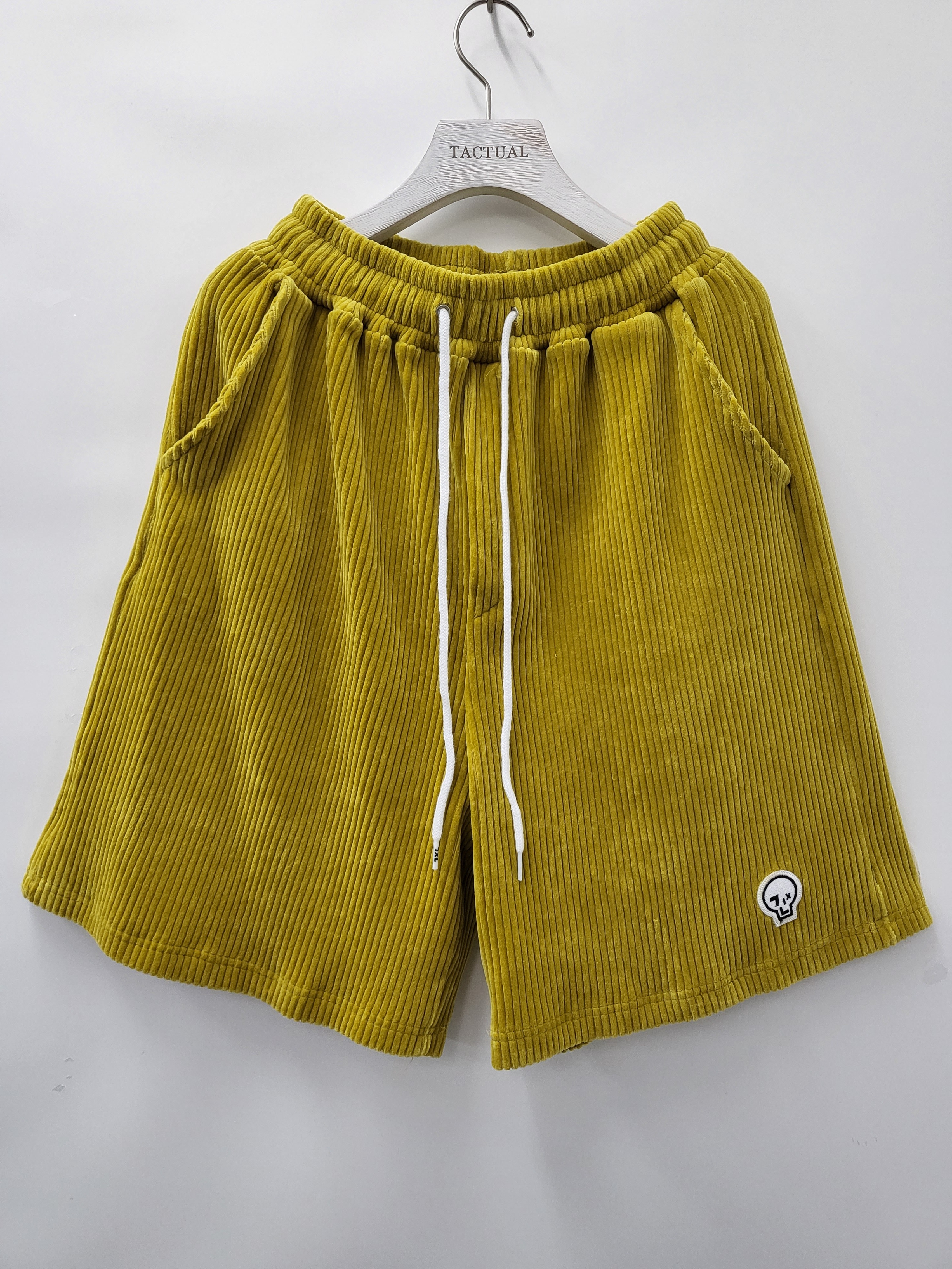 燈心絨骷髏碩圖案短褲 P2578