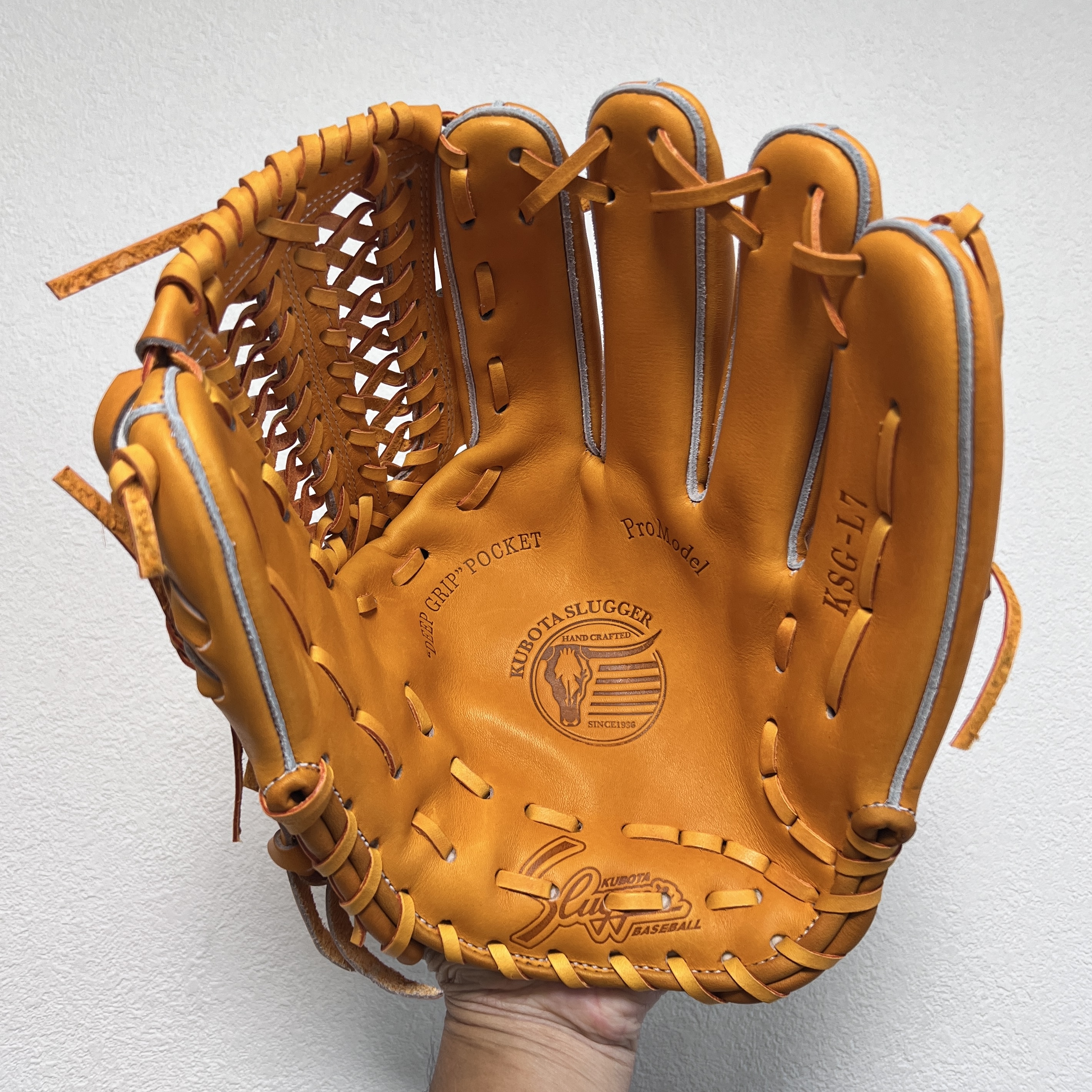 久保田Slugger 硬式內野外野全守備位置兼用KSG-L7 手套掌心約