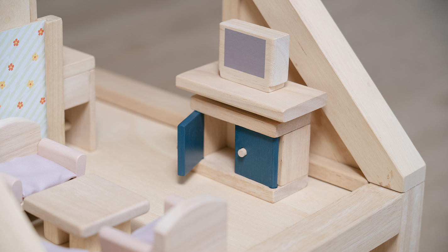 PlanToys 典藏娃娃屋-客廳(清新藍)