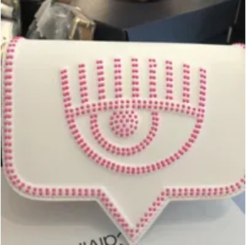 [S] CHIARA FERRAGNI 74SB4BA2 RANGE A EYELIKE BAGS SKETCH STUDS PU,WHITE, 8052672353894 (SCF215)