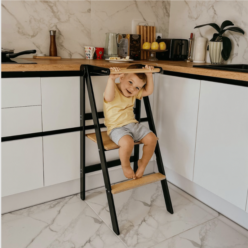 曜石黑 | LELEKA樂樂咖 輕薄款兒童學習梯