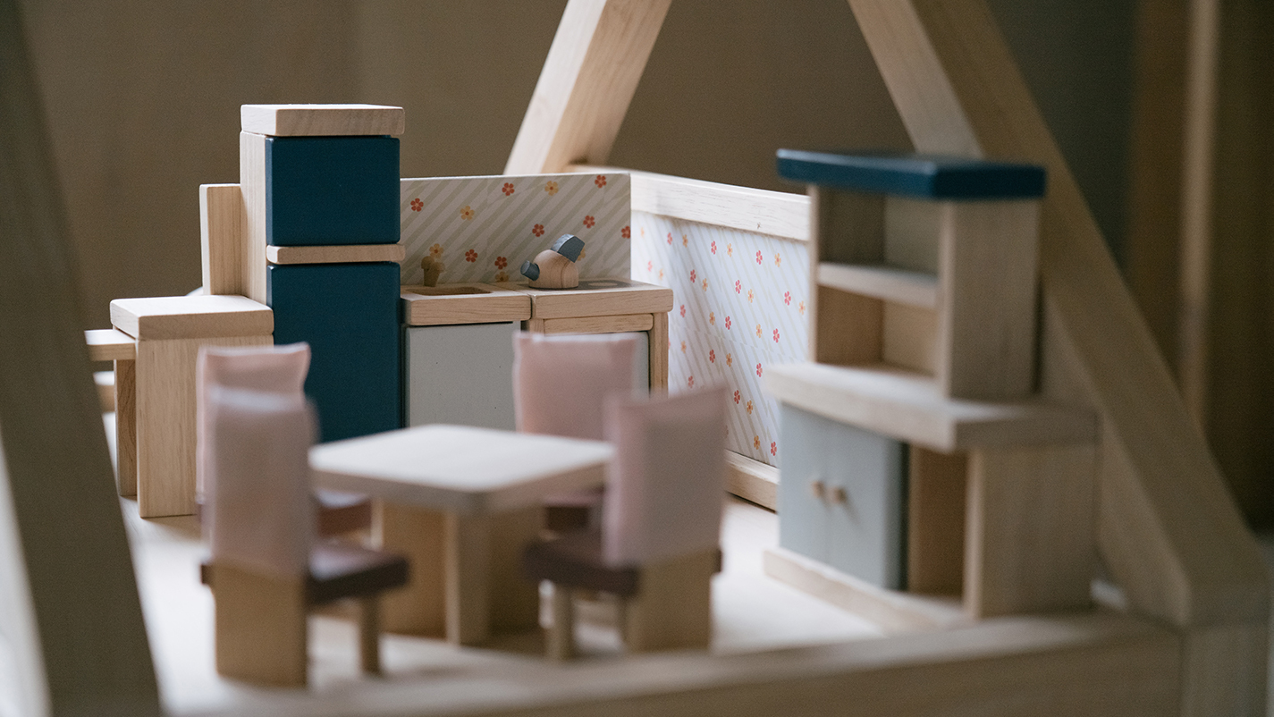 PlanToys 典藏娃娃屋-廚房(清新藍)