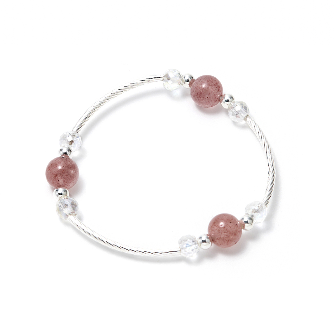 平價飾品,純銀,草莓晶,手鍊,手環