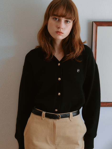 ROLAROLA WOOL BLENDED BASIC CARDIGAN