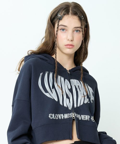 LUVISTRUE 2-WAY CROP HOOD ZIP UP