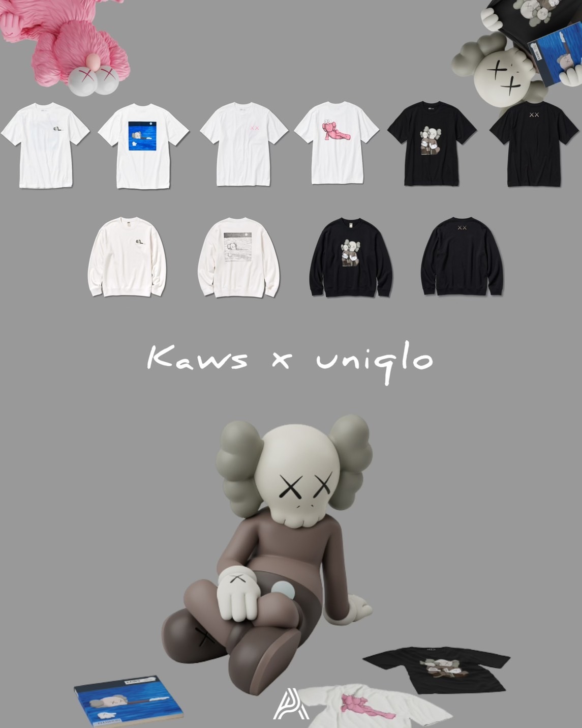 APAIR】預購kaws x Uniqlo ut 2023 新款短T 大學T 共五款