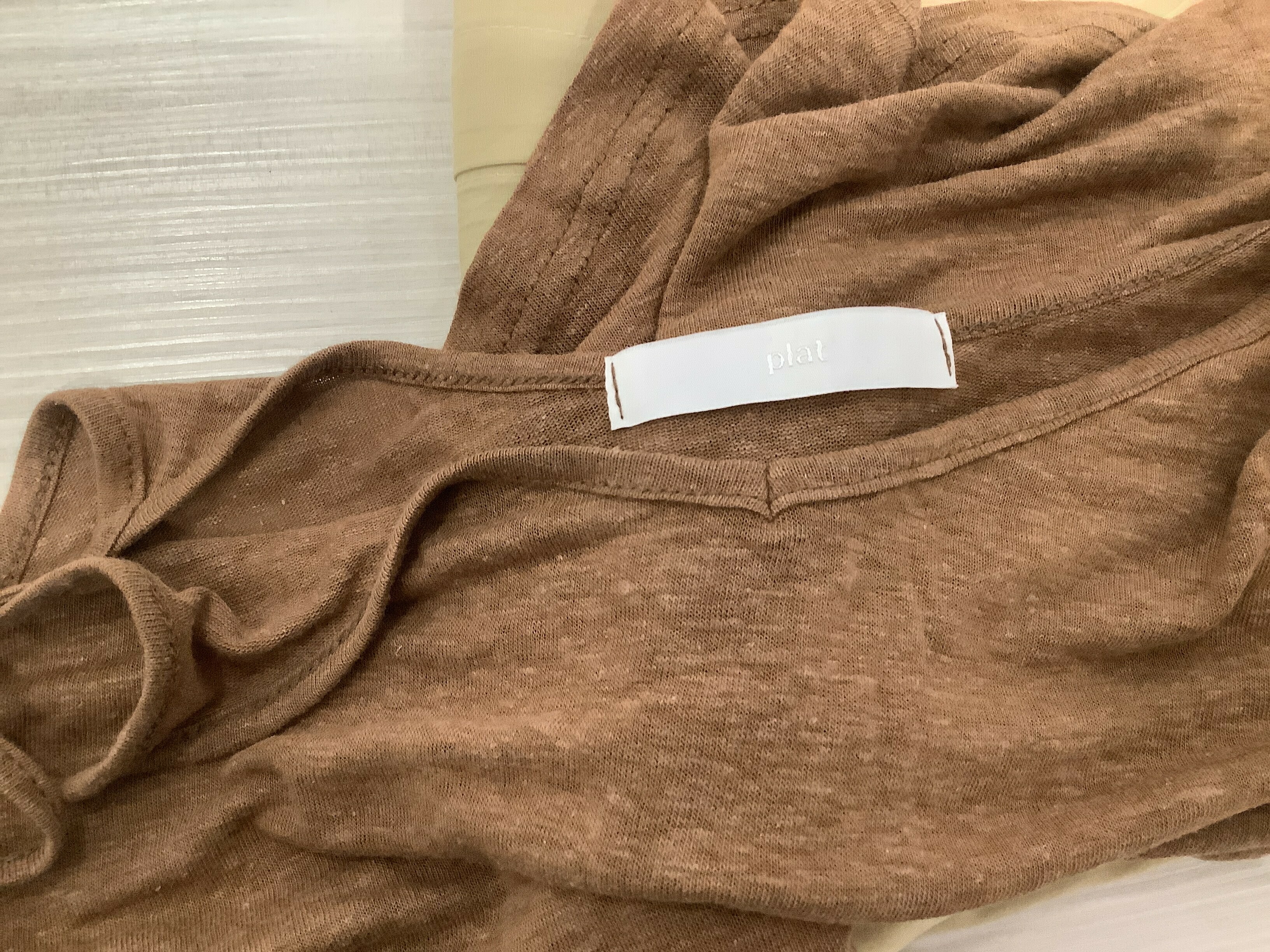 plat細肩棉麻背心